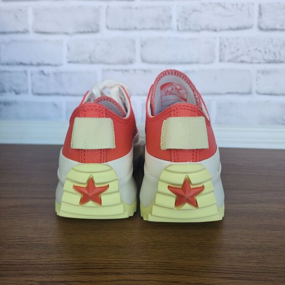 ❤️Converse Run Star Hike Platform Color Pop Leather 6.5 Men Shoes Orange A16289C - Picture 4 of 9